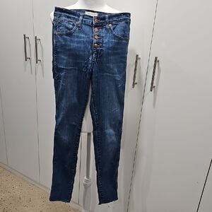 Madewell Dark Blue High-Rise Button-Fly Women's Jeans